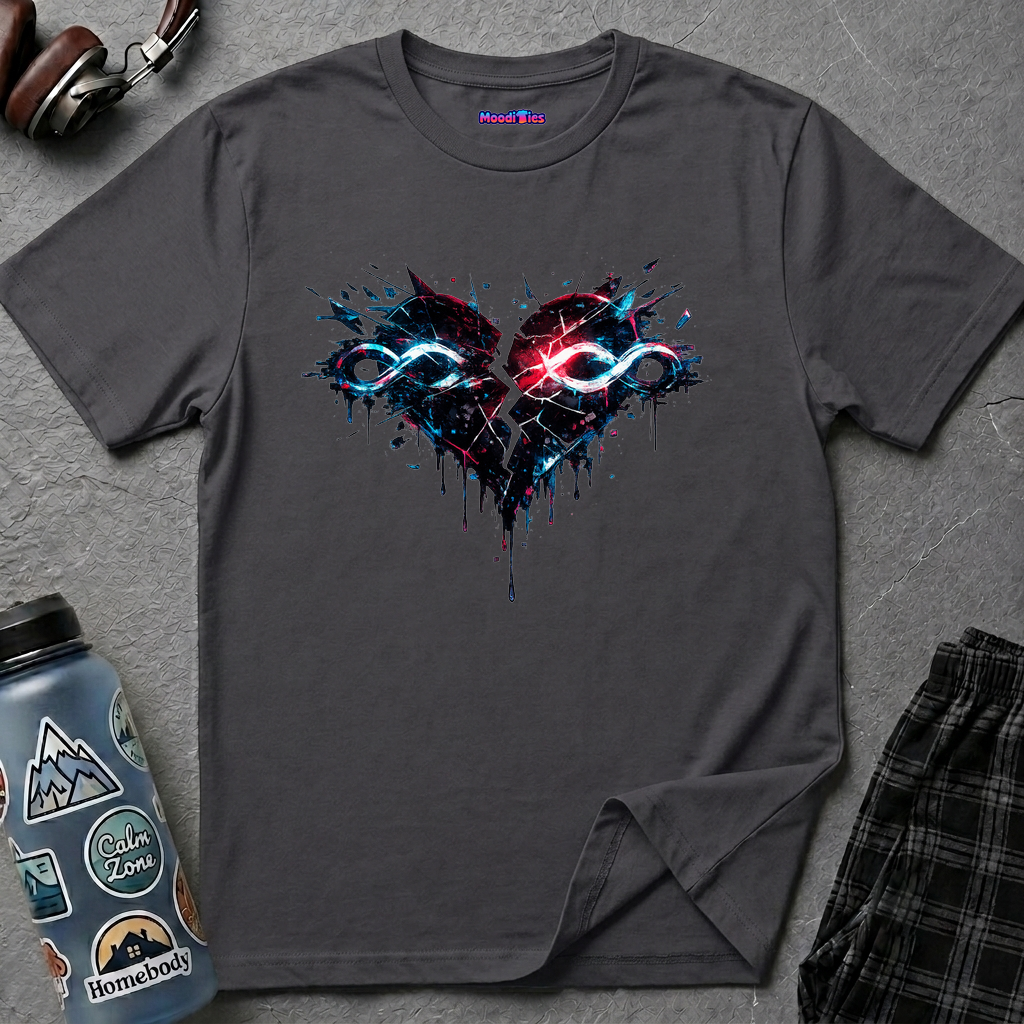 Broken Infinity Heart Graphic T-Shirt