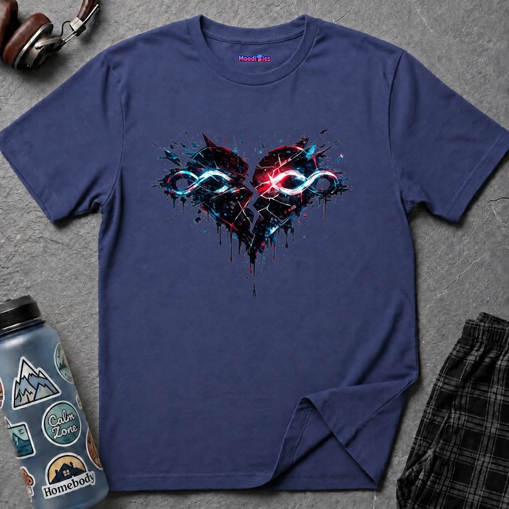 Broken Infinity Heart Graphic T-Shirt