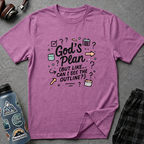"God's Plan (But Like ... Can I See the Outline?)" Illustration T-Shirt
