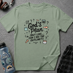 "God's Plan (But Like ... Can I See the Outline?)" Illustration T-Shirt