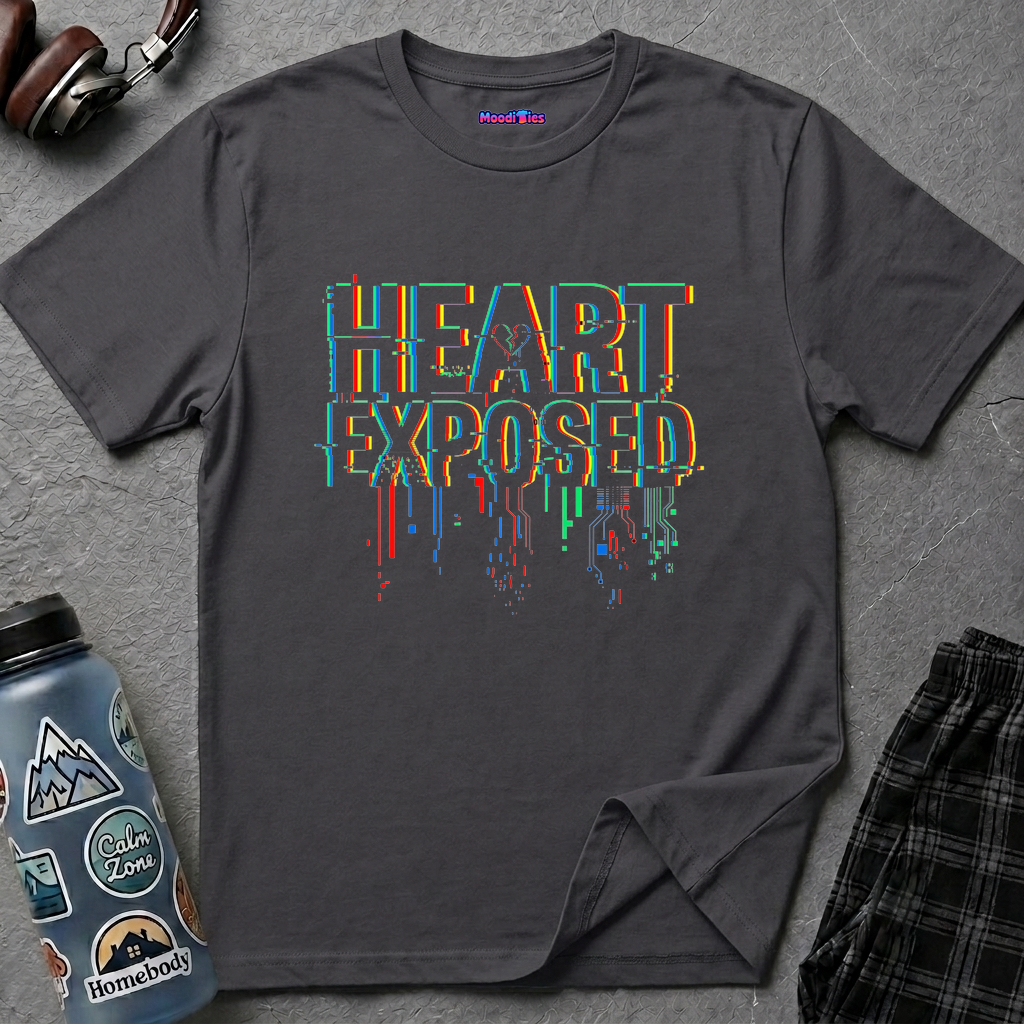 Heart Exposed Dripping Pixels T-Shirt