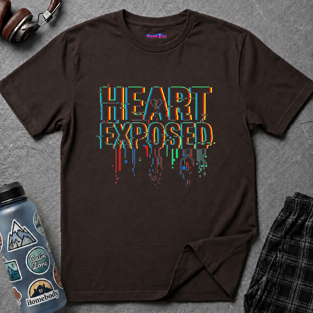 Heart Exposed Dripping Pixels T-Shirt