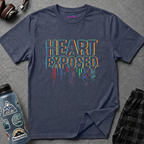 Heart Exposed Dripping Pixels T-Shirt
