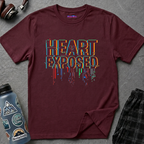 Heart Exposed Dripping Pixels T-Shirt