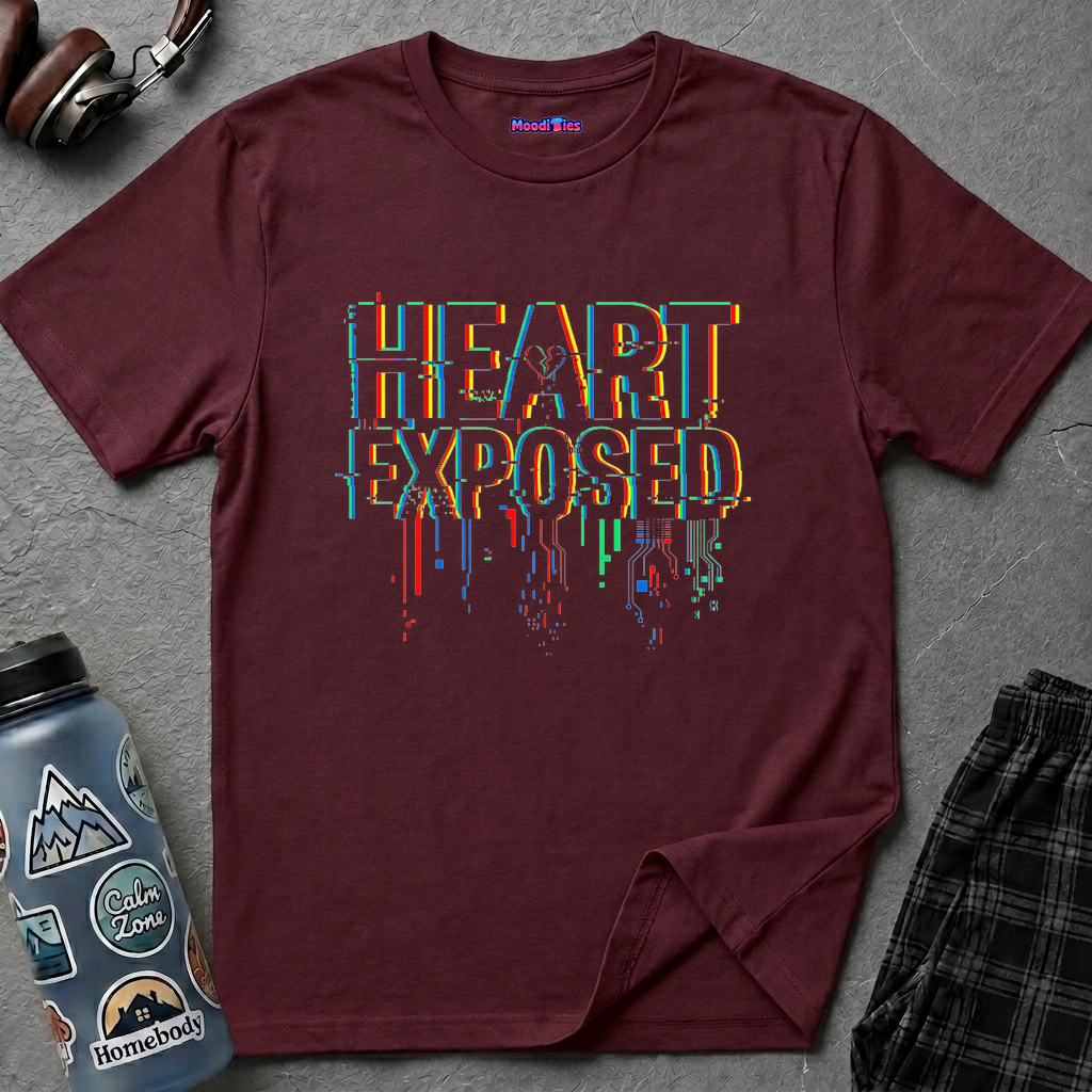 Heart Exposed Dripping Pixels T-Shirt