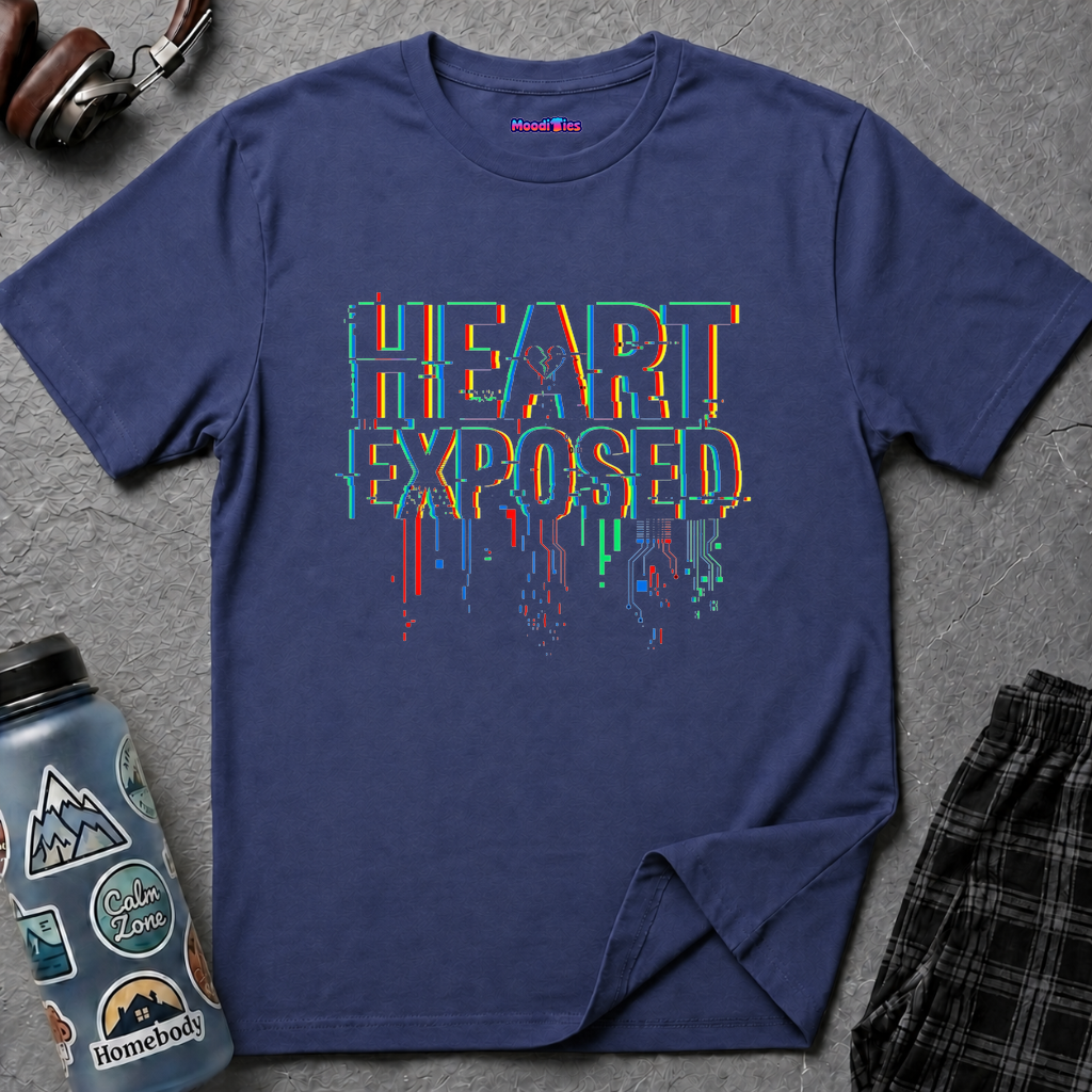 Heart Exposed Dripping Pixels T-Shirt