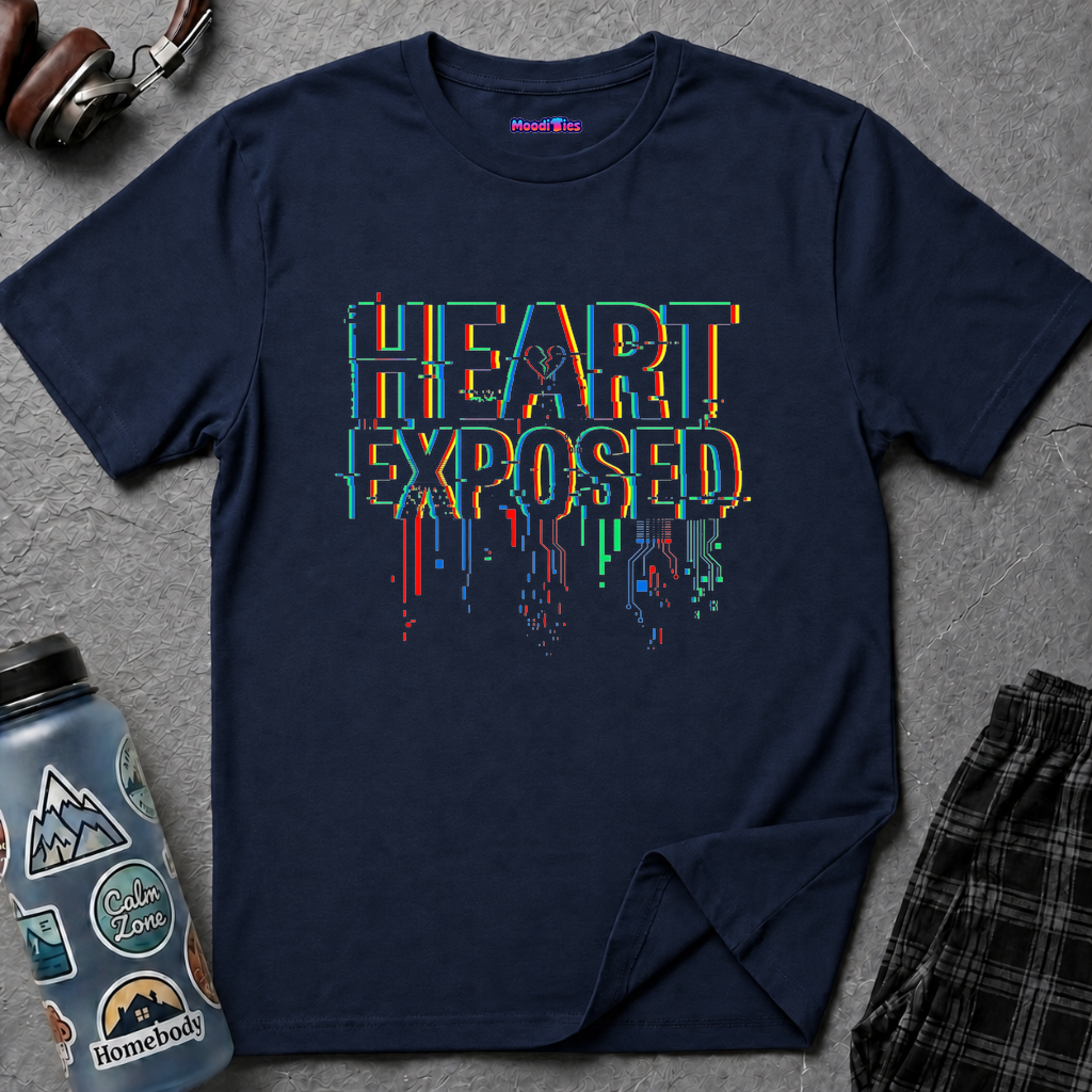 Heart Exposed Dripping Pixels T-Shirt