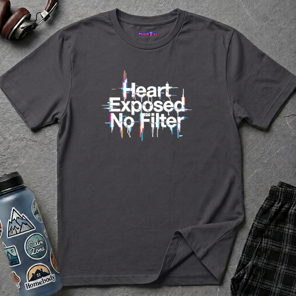 "Heart Exposed No Filter" Graphic T-Shirt