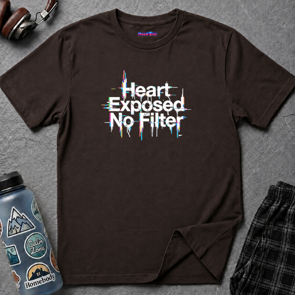 "Heart Exposed No Filter" Graphic T-Shirt