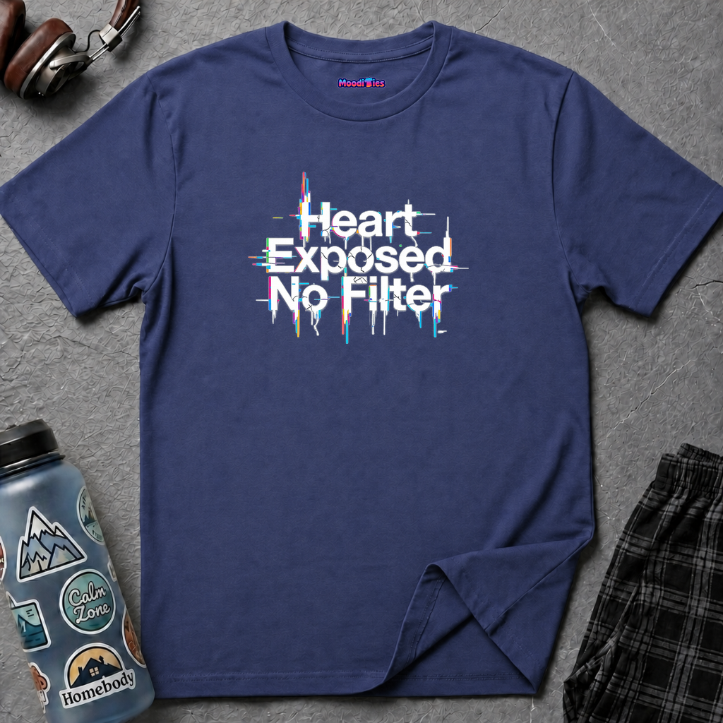"Heart Exposed No Filter" Graphic T-Shirt