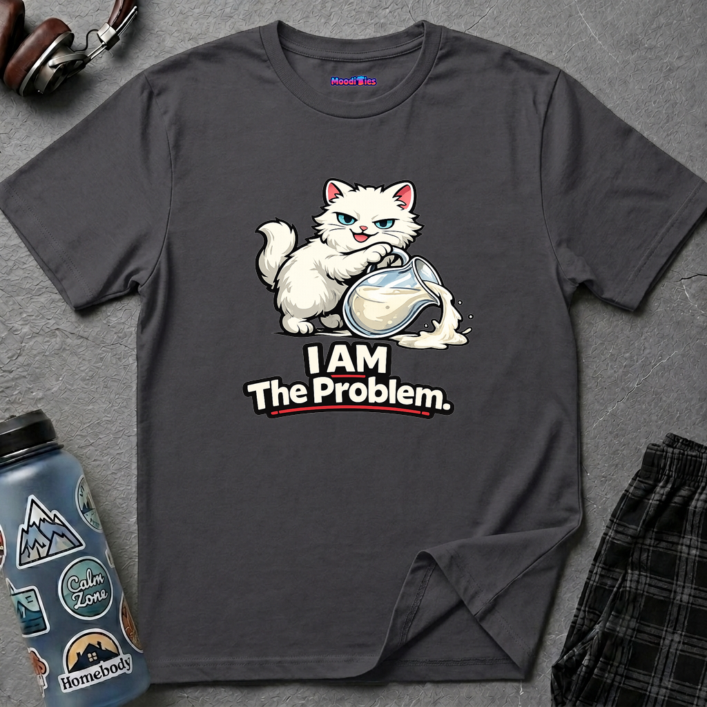 "I AM The Problem" Cat That Got the Cream T-Shirt