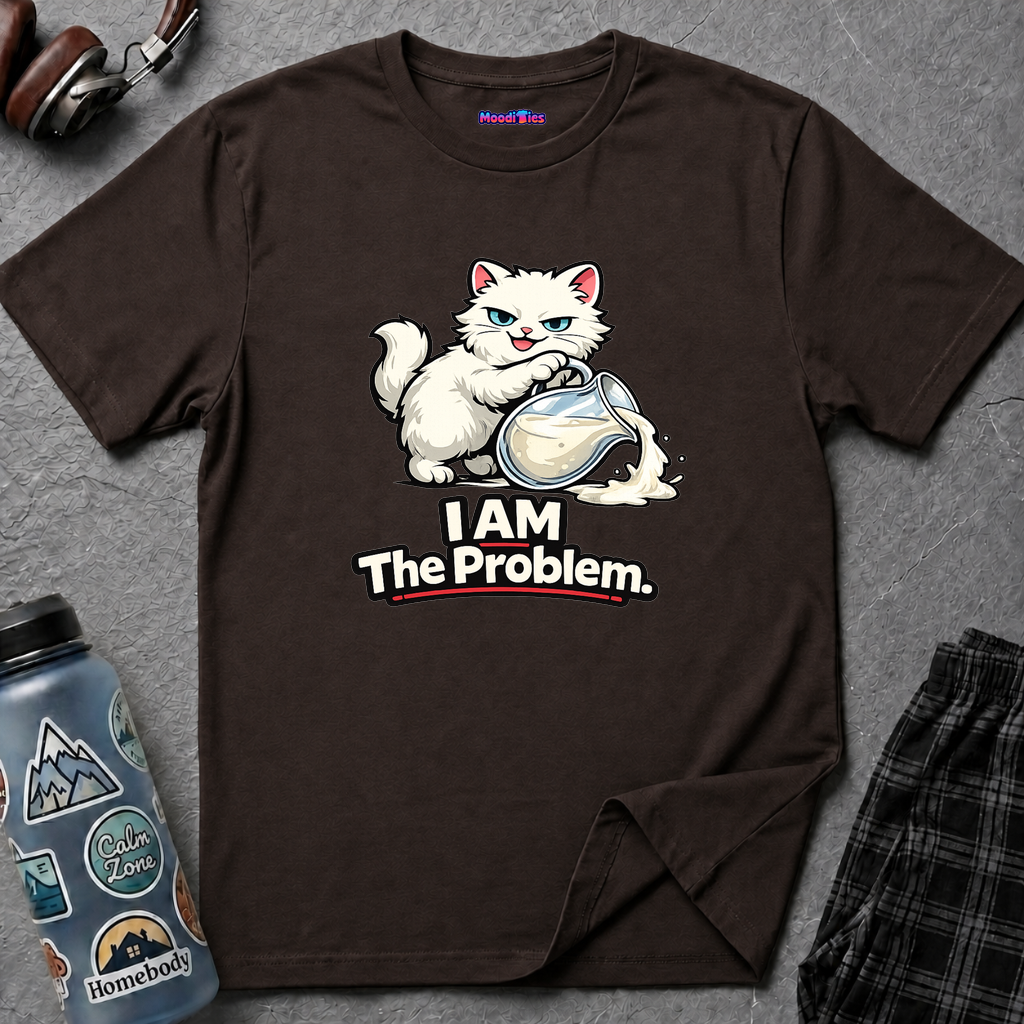 "I AM The Problem" Cat That Got the Cream T-Shirt
