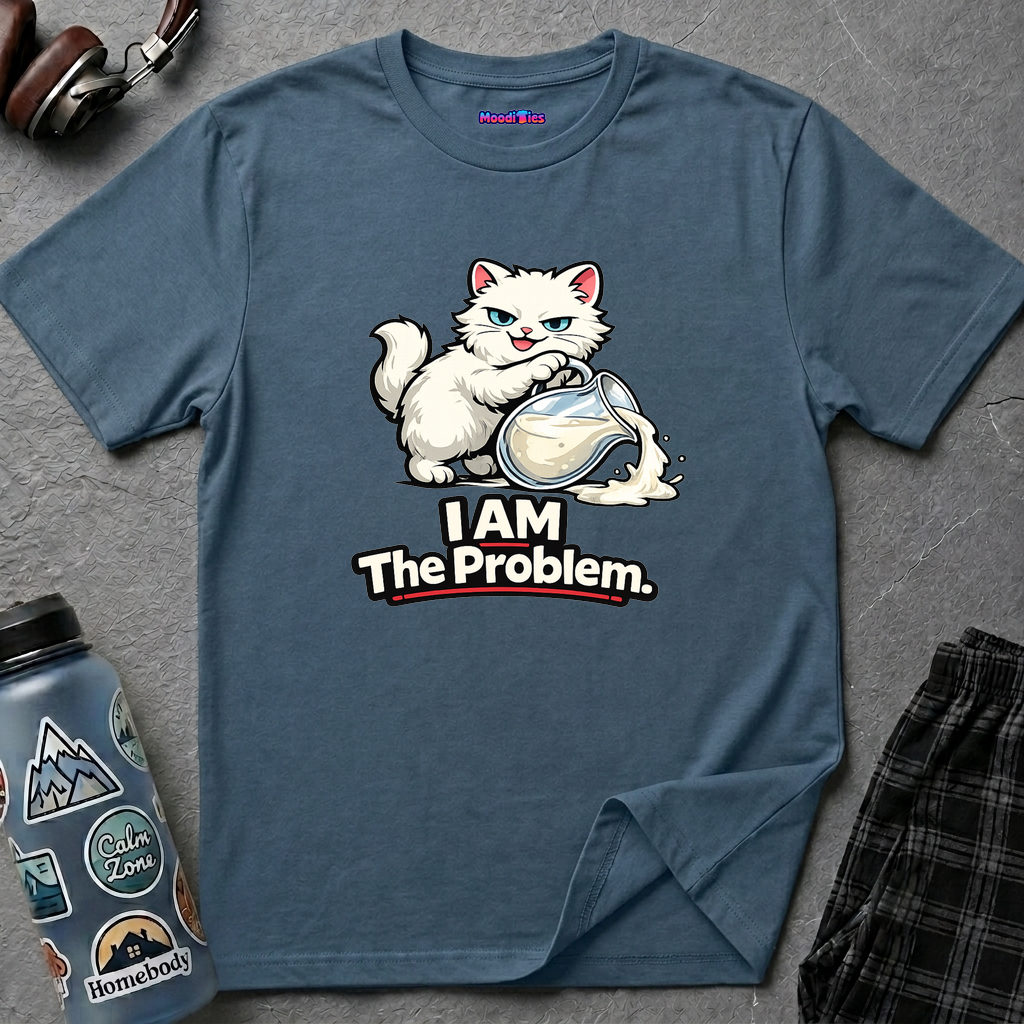 "I AM The Problem" Cat That Got the Cream T-Shirt