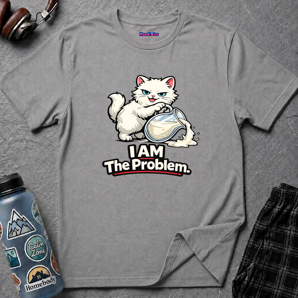 "I AM The Problem" Cat That Got the Cream T-Shirt