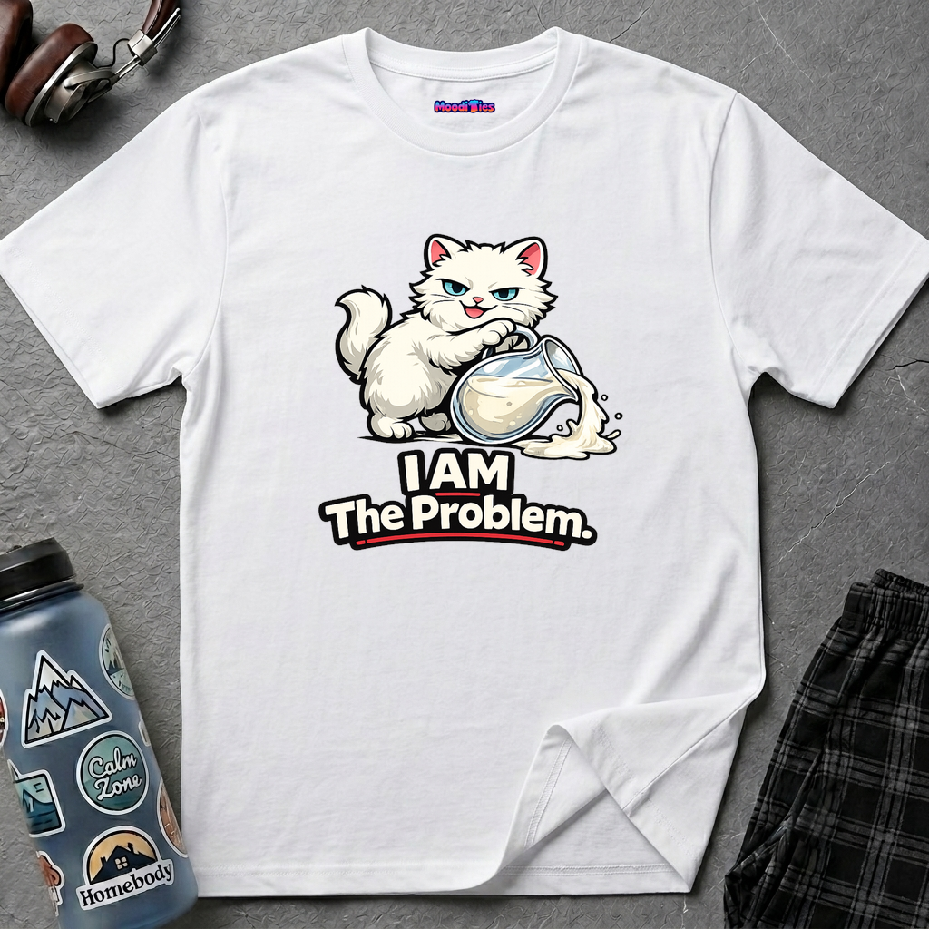"I AM The Problem" Cat That Got the Cream T-Shirt