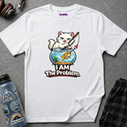 "I AM The Problem" Cat with Goldfish T-Shirt