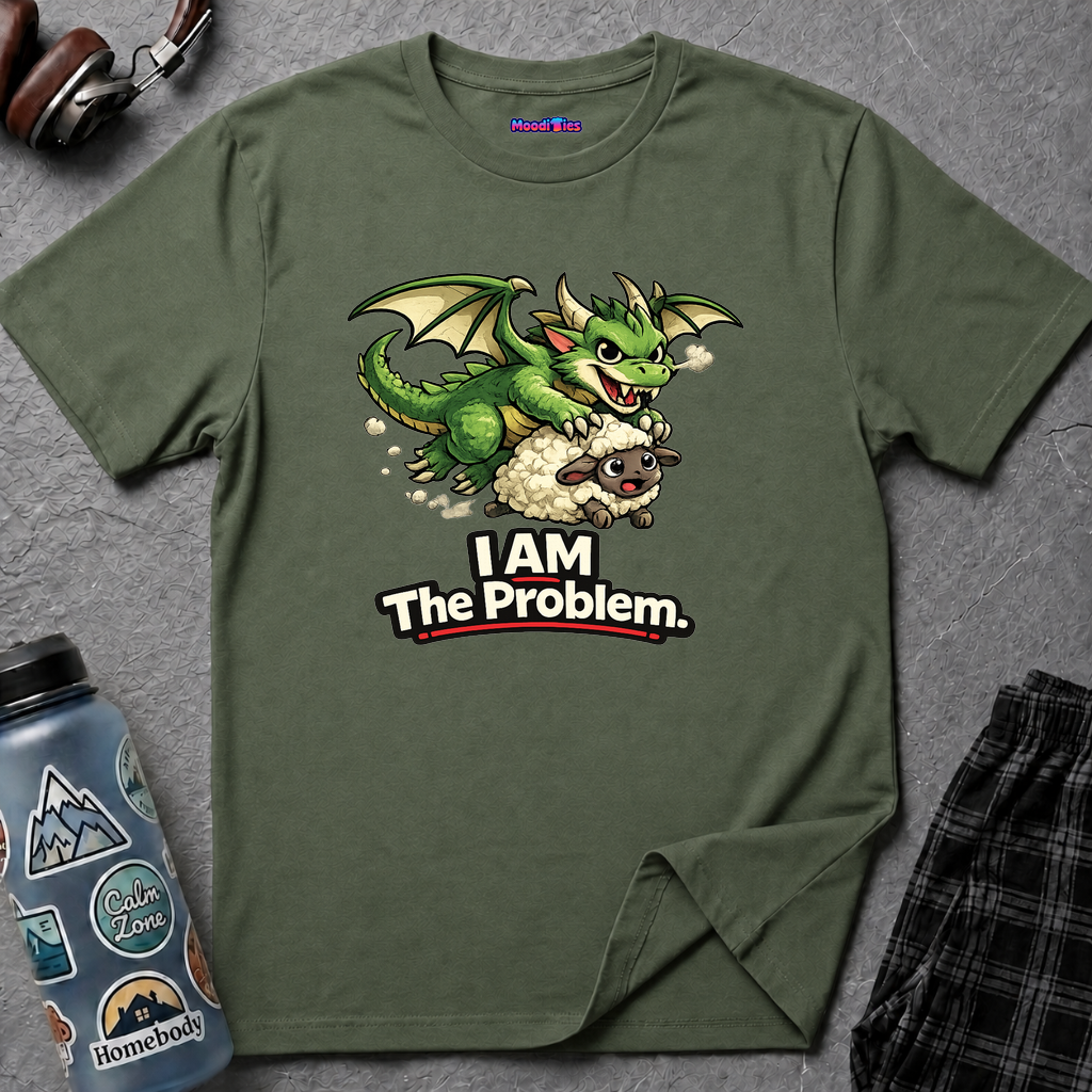 "I AM The Problem" Dragon Stealing Sheep T-Shirt