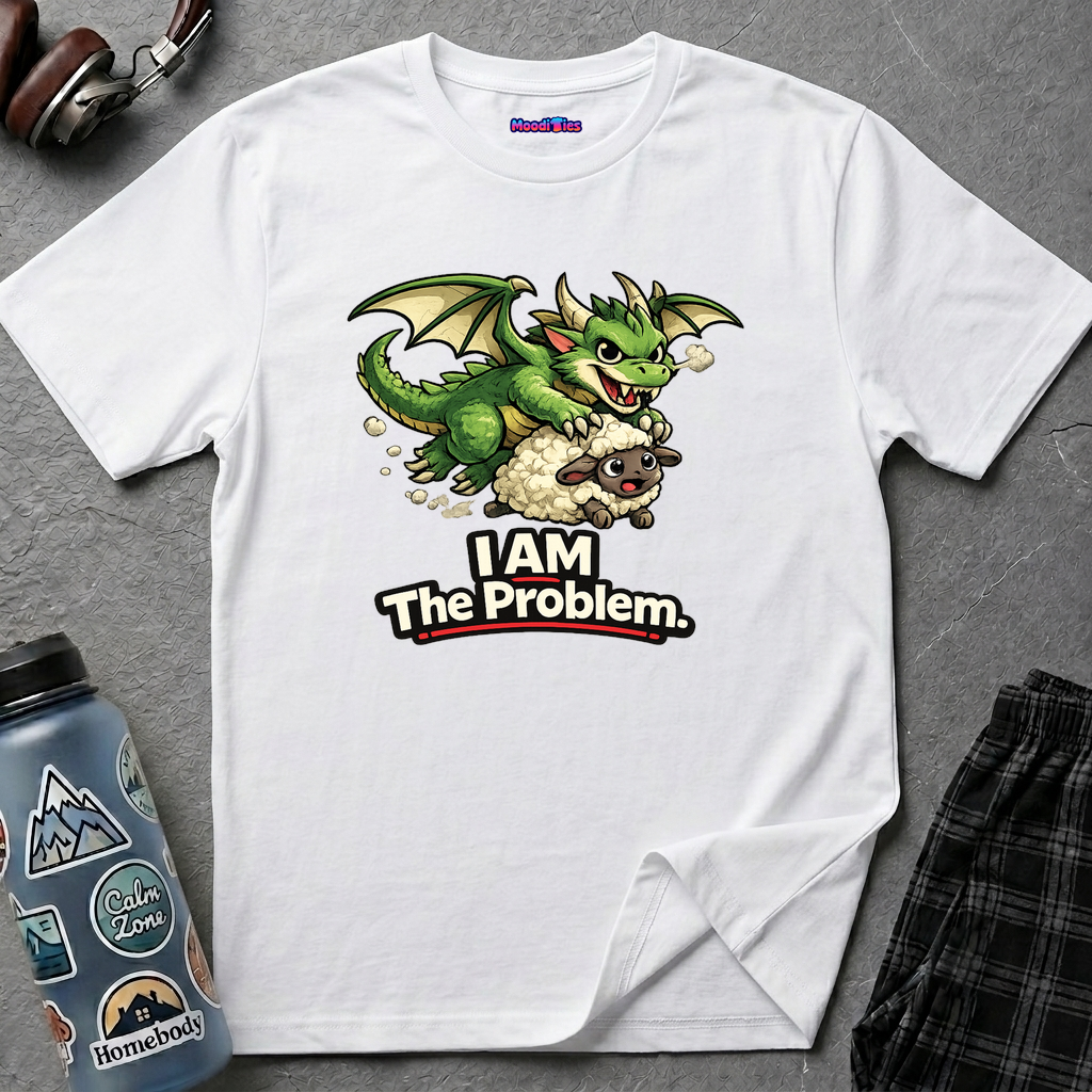 "I AM The Problem" Dragon Stealing Sheep T-Shirt