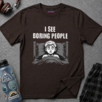 "I See Boring People" Spooked Boy T-Shirt