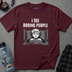 "I See Boring People" Spooked Boy T-Shirt