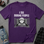 "I See Boring People" Spooked Boy T-Shirt