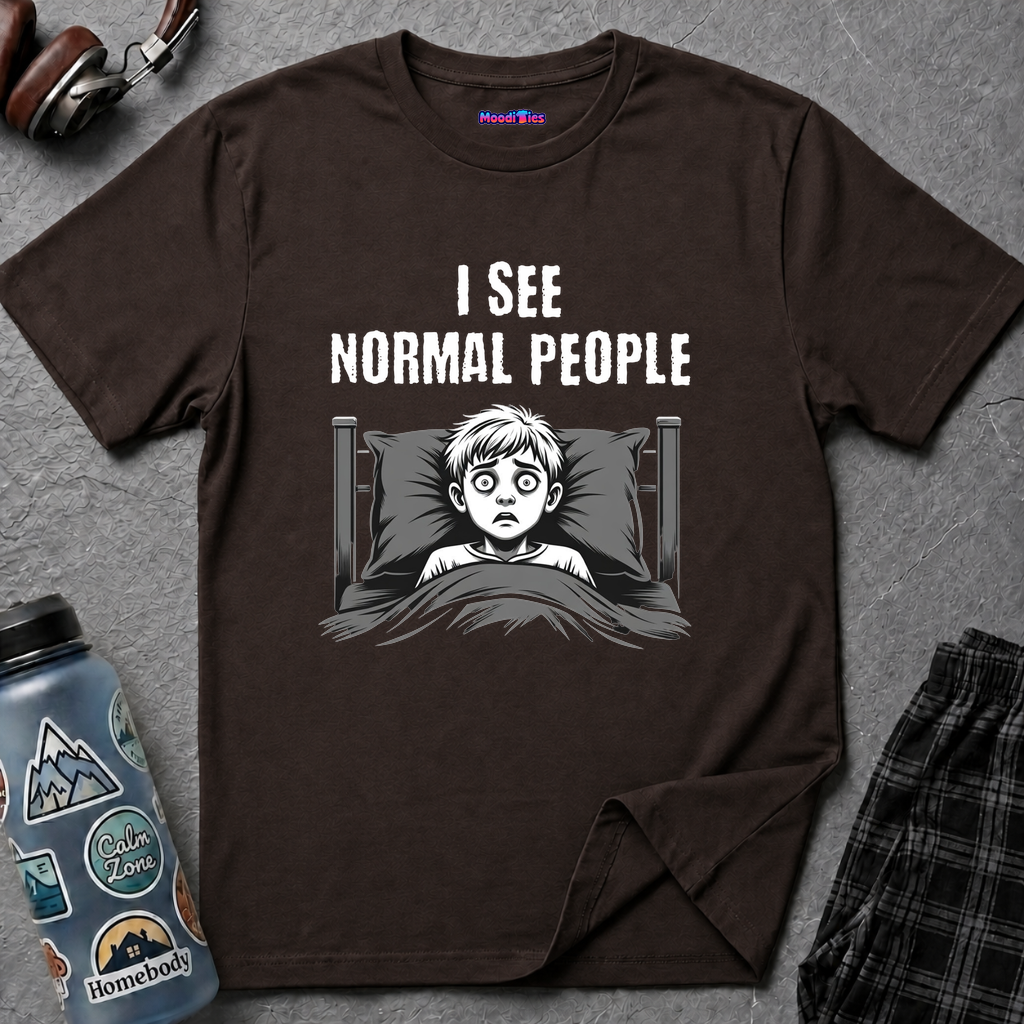 "I See Normal People" Spooked Boy T-Shirt
