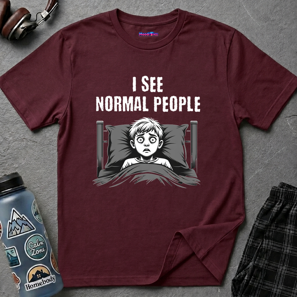 "I See Normal People" Spooked Boy T-Shirt