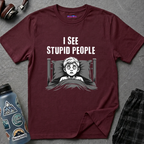 "I See Stupid People" Spooked Boy T-Shirt