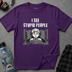 "I See Stupid People" Spooked Boy T-Shirt
