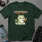 "I Tried Deep Breathing" Snorting Baby Dragon T‑Shirt