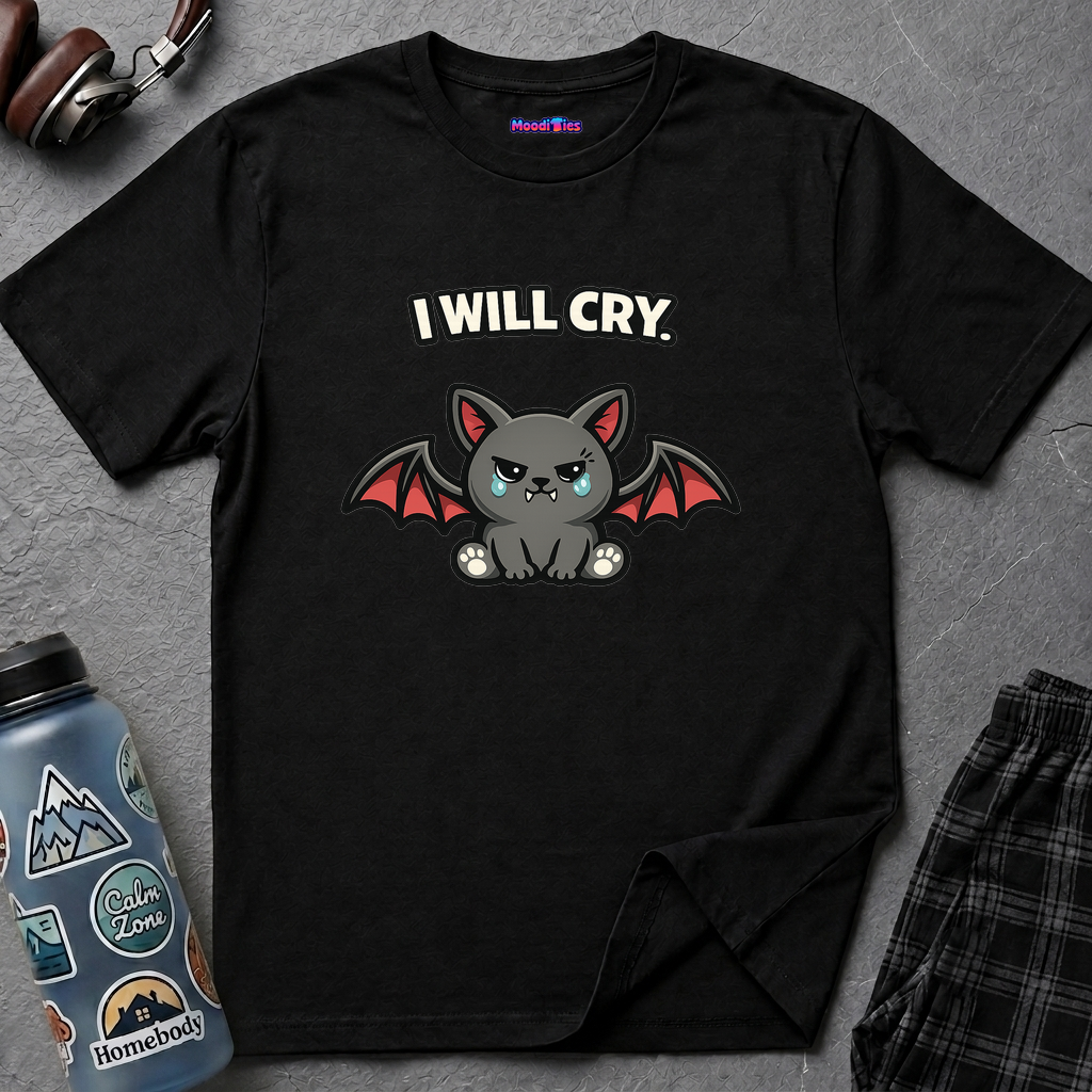 "I Will Cry" Kawaii Baby Bat T-Shirt