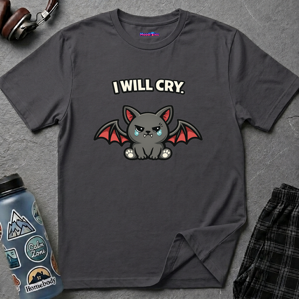 "I Will Cry" Kawaii Baby Bat T-Shirt