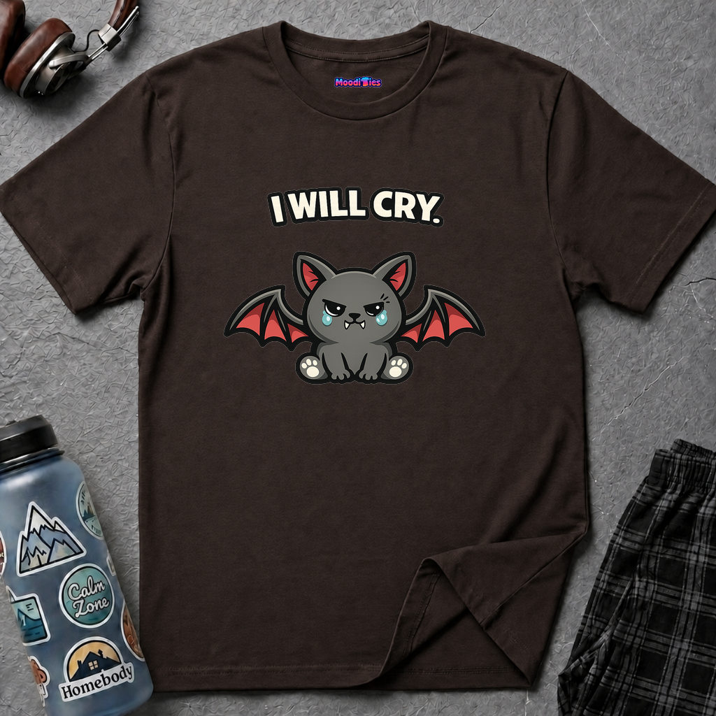 "I Will Cry" Kawaii Baby Bat T-Shirt