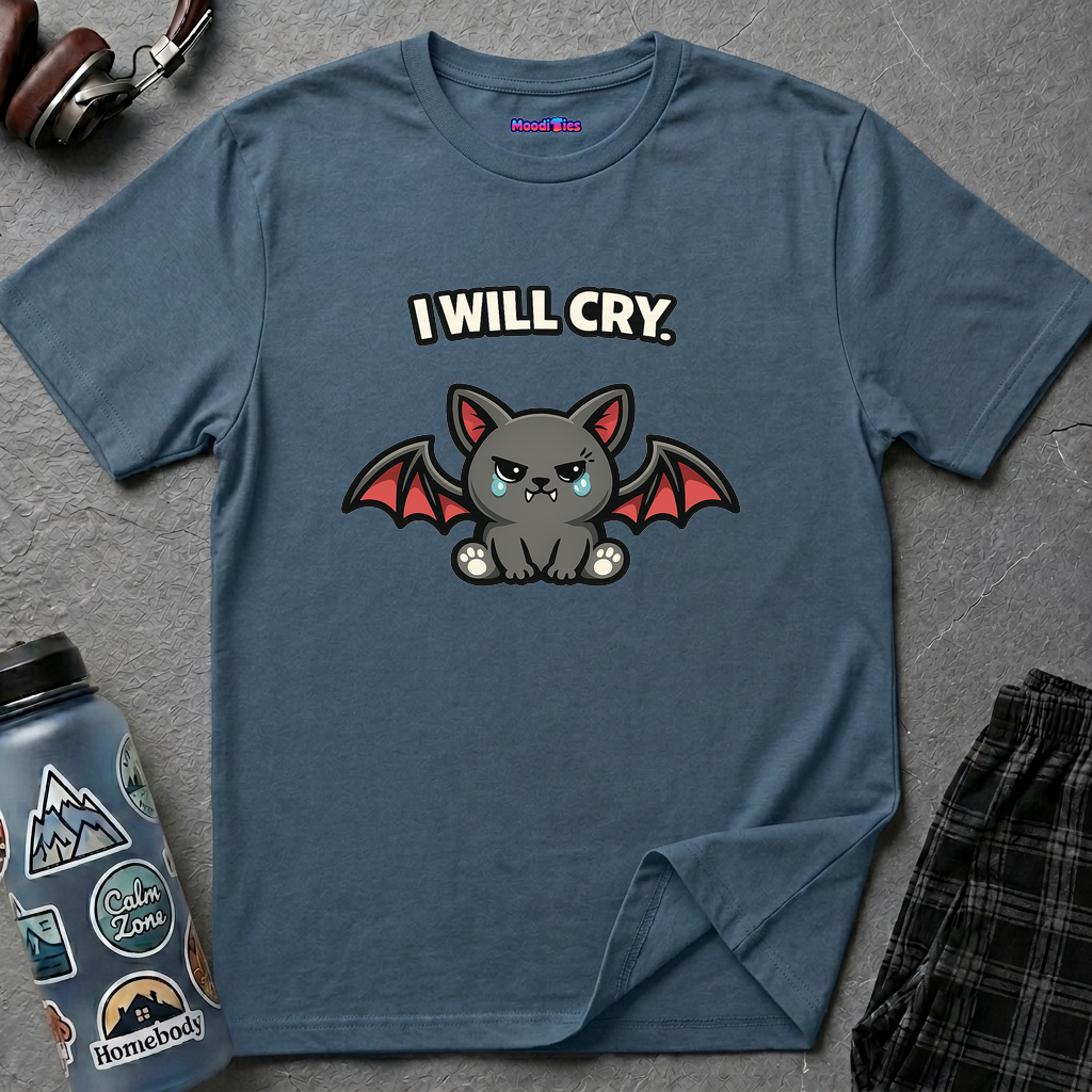 "I Will Cry" Kawaii Baby Bat T-Shirt