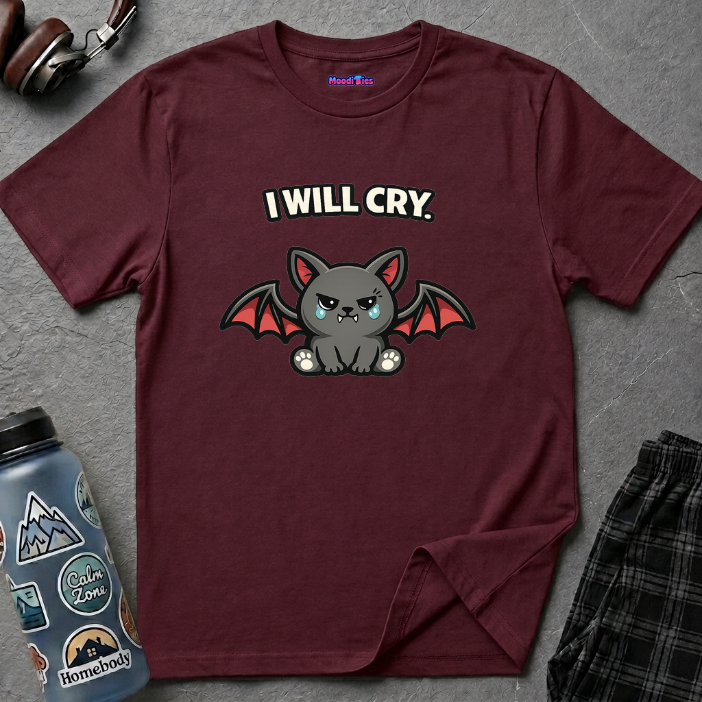 "I Will Cry" Kawaii Baby Bat T-Shirt