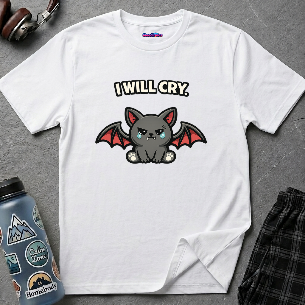 "I Will Cry" Kawaii Baby Bat T-Shirt