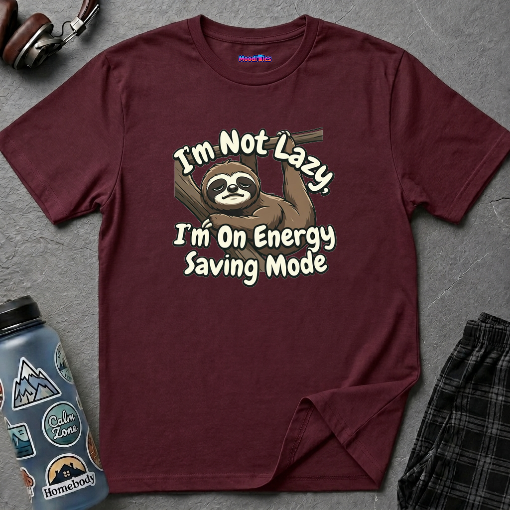 "I'm Not Lazy, I'm On Energy Saving Mode" Sloth T-Shirt