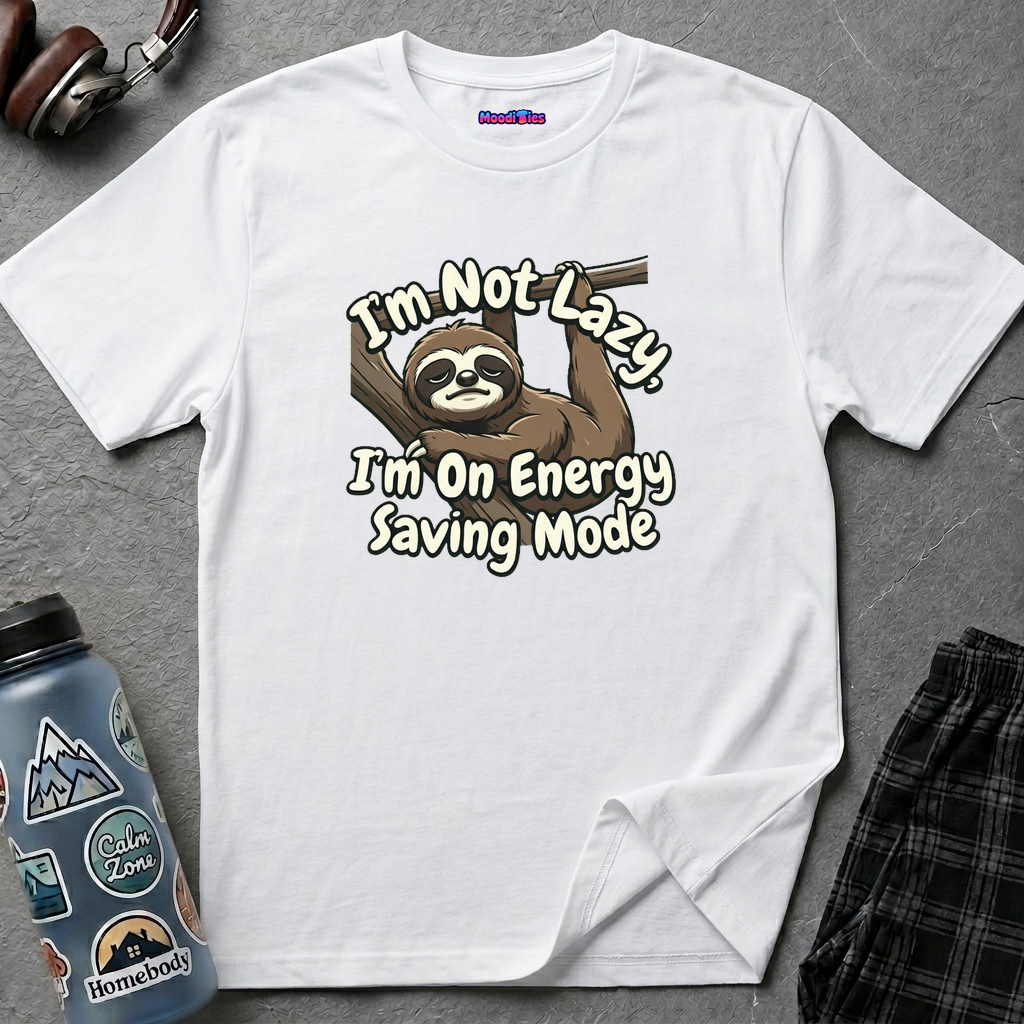 "I'm Not Lazy, I'm On Energy Saving Mode" Sloth T-Shirt