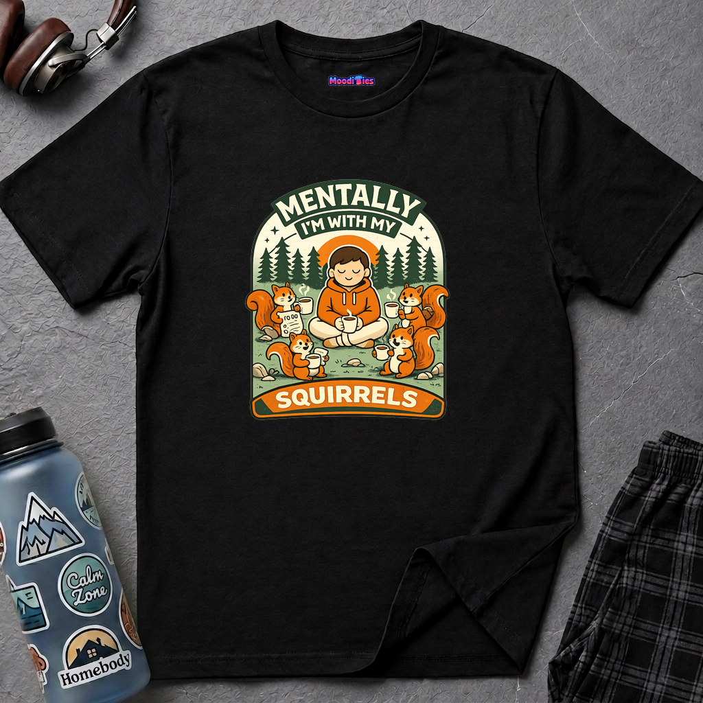"Mentally, I'm With My Squirrels" T-Shirt