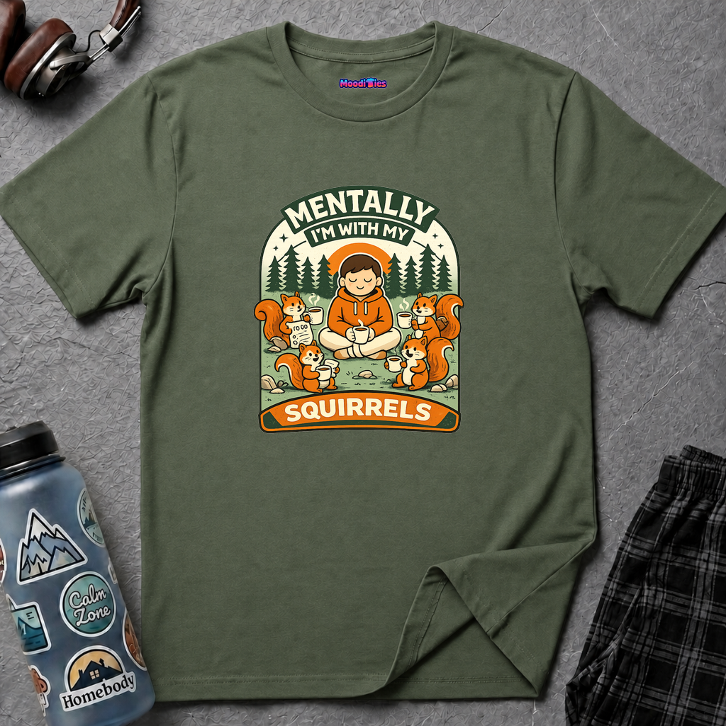 "Mentally, I'm With My Squirrels" T-Shirt