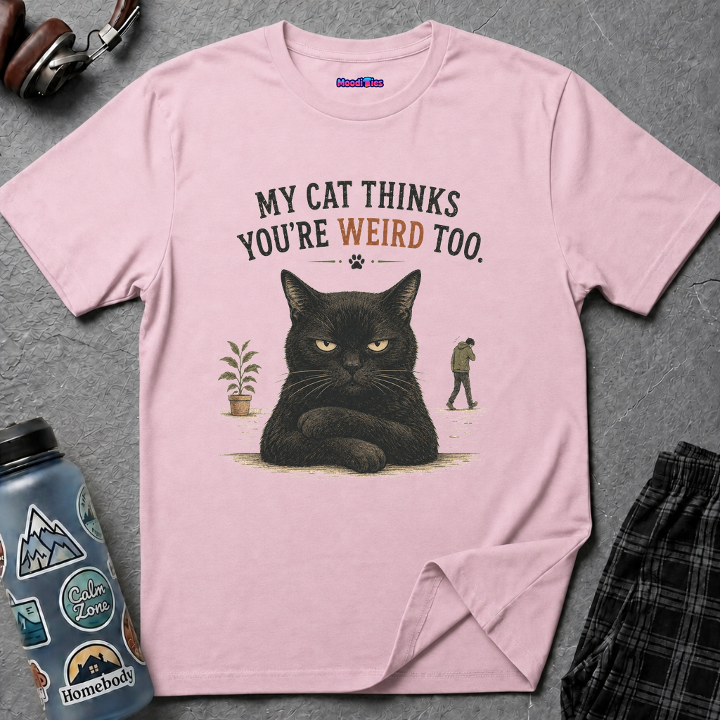 "My Cat Thinks You're Weird Too." Grumpy Cat T-Shirt
