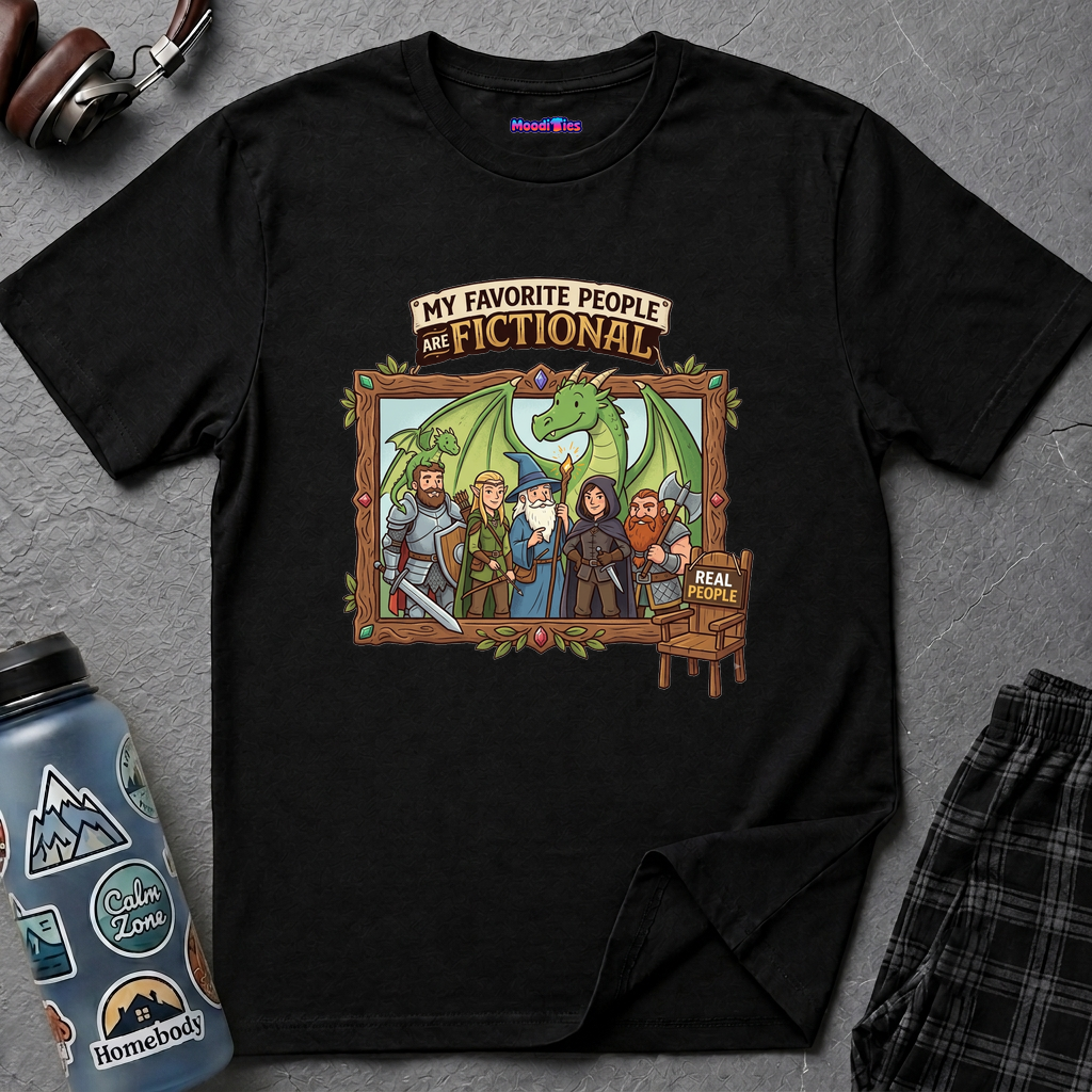 "My Favorite People Are Fictional" Fantasy Characters T-Shirt