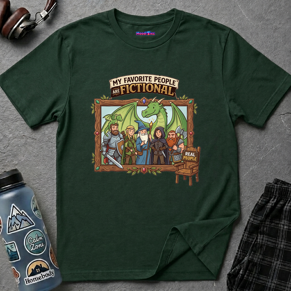 "My Favorite People Are Fictional" Fantasy Characters T-Shirt