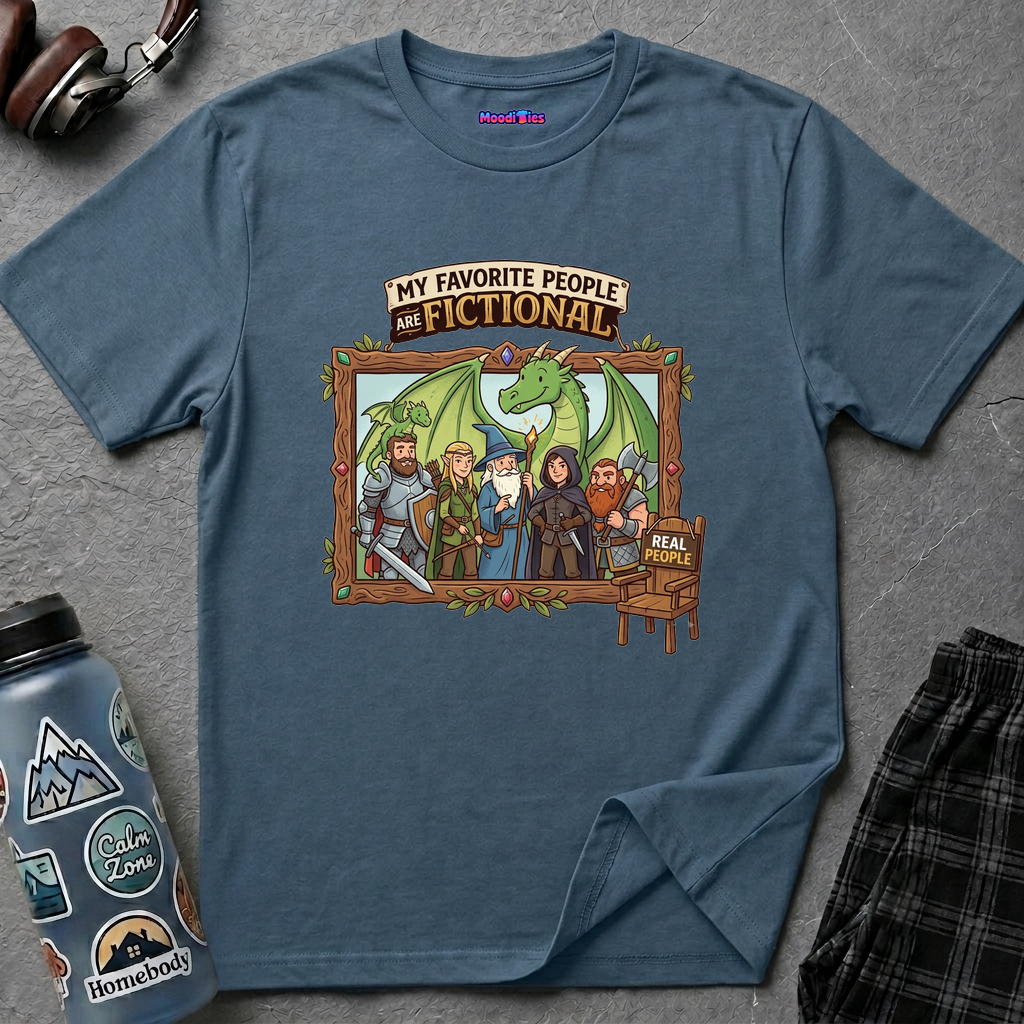 "My Favorite People Are Fictional" Fantasy Characters T-Shirt
