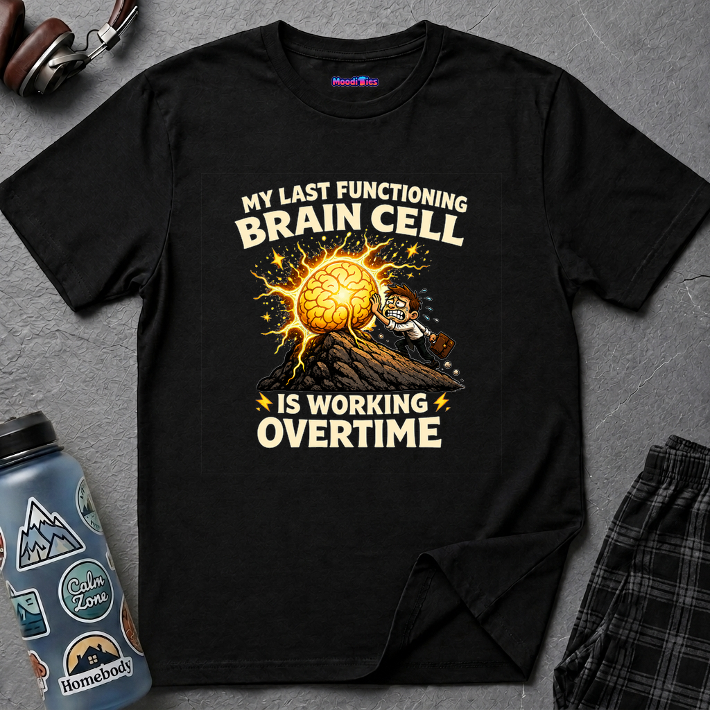 "My Last Functioning Brain Cell Is Working Overtime" T-Shirt