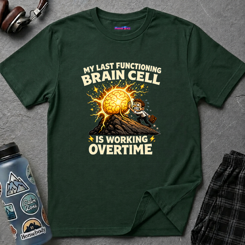 "My Last Functioning Brain Cell Is Working Overtime" T-Shirt