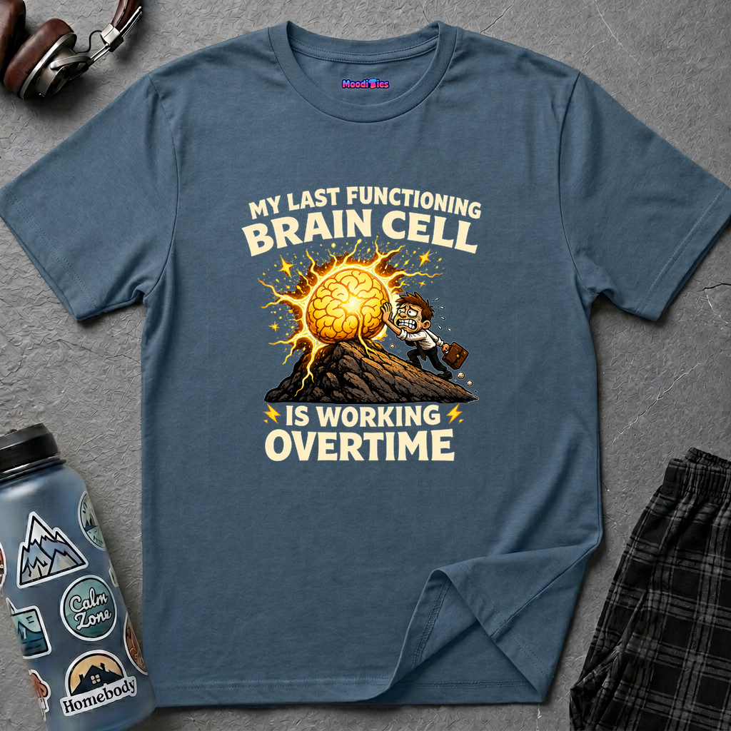 "My Last Functioning Brain Cell Is Working Overtime" T-Shirt