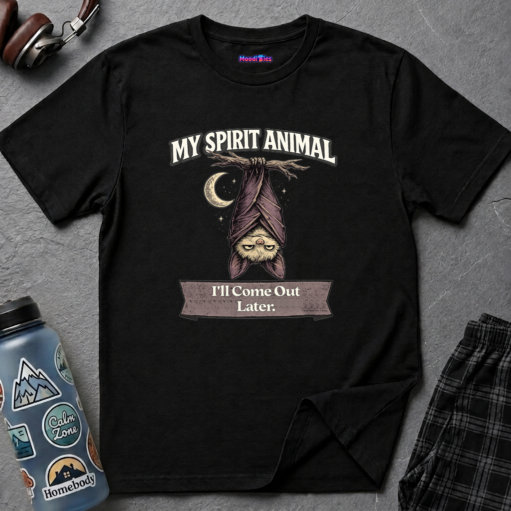 "My Spirit Animal: Bat (I'll Come Out Later)" T-Shirt