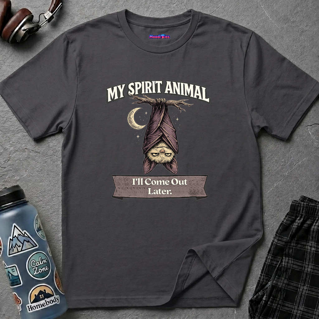 "My Spirit Animal: Bat (I'll Come Out Later)" T-Shirt