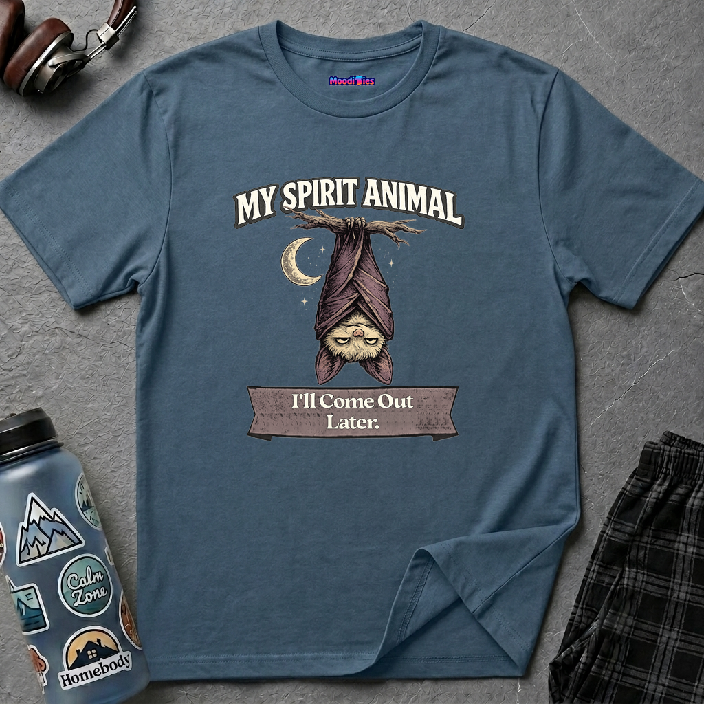"My Spirit Animal: Bat (I'll Come Out Later)" T-Shirt